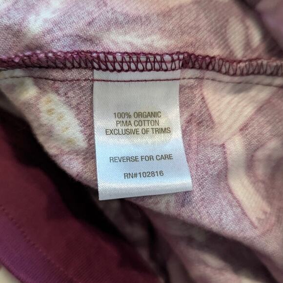 Garnet Hill Pima Organic Cotton Flannel Pink Jogger Sweatpants Small - Picture 7 of 7